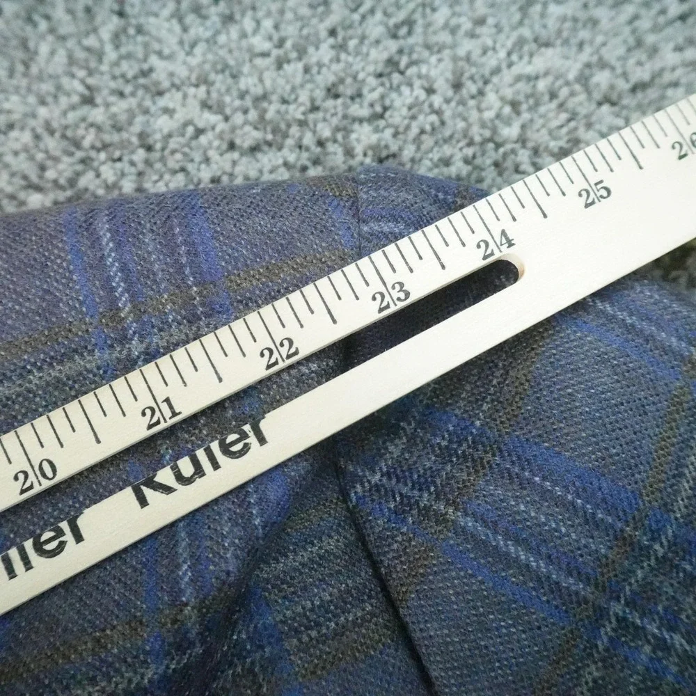 NEW Stafford Blazer Mens 54S Gray Plaid Wool Unstructured Sport Coat Suit Jacket